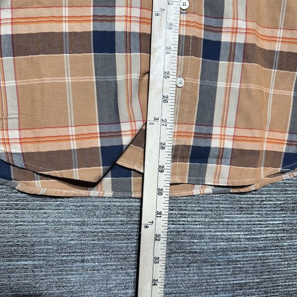 Marc O’Polo Shirt Men’s M Blue Orange Shape Fit Long Sleeve Button Up - Picture 6 of 12